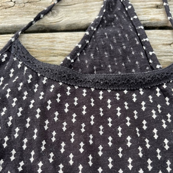 Small Black Spaghetti Strap Halter Tie Back Tank Top a.n.a A New Approach - Picture 8 of 9